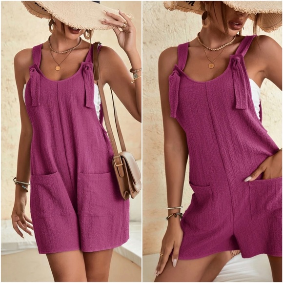 Boho Pocket Casual Minimalist Romper - Picture 6 of 12